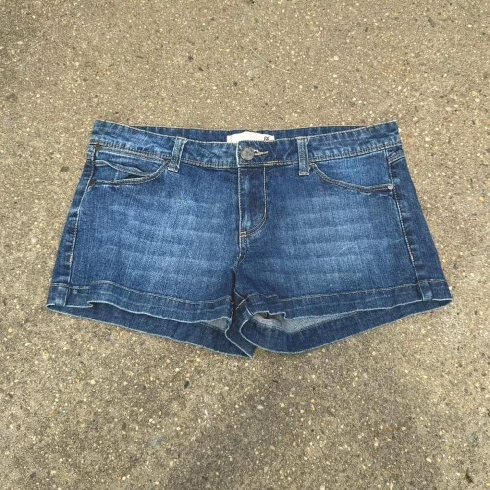 Y2K Micro Shorts Women's Size 5/6 Route 66 Denim‎ Mini Jorts Indie Summer Hippie